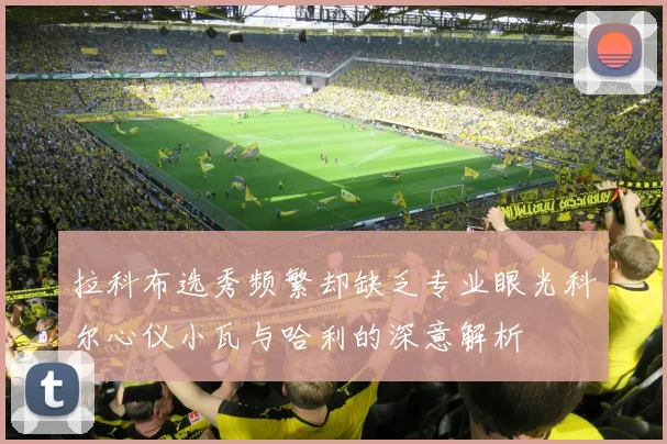 拉科布选秀频繁却缺乏专业眼光科尔心仪小瓦与哈利的深意解析
