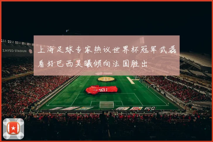 上海足球专家热议世界杯冠军武磊看好巴西吴曦倾向法国胜出